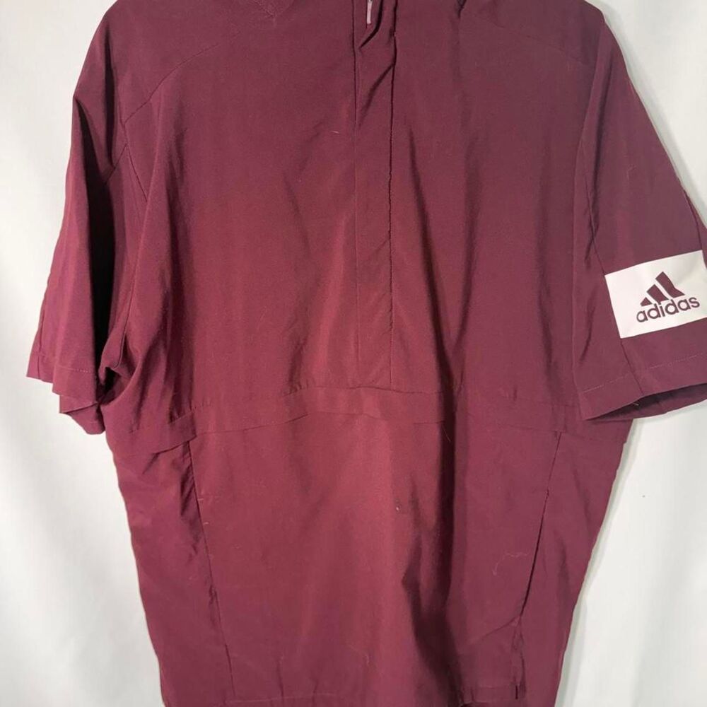Adidas Men's Burgundy and Red Jacket
